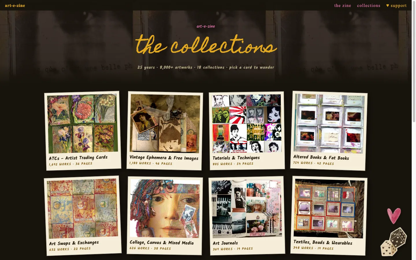 My mum, artist and editor of art-e-zine website screenshot 4