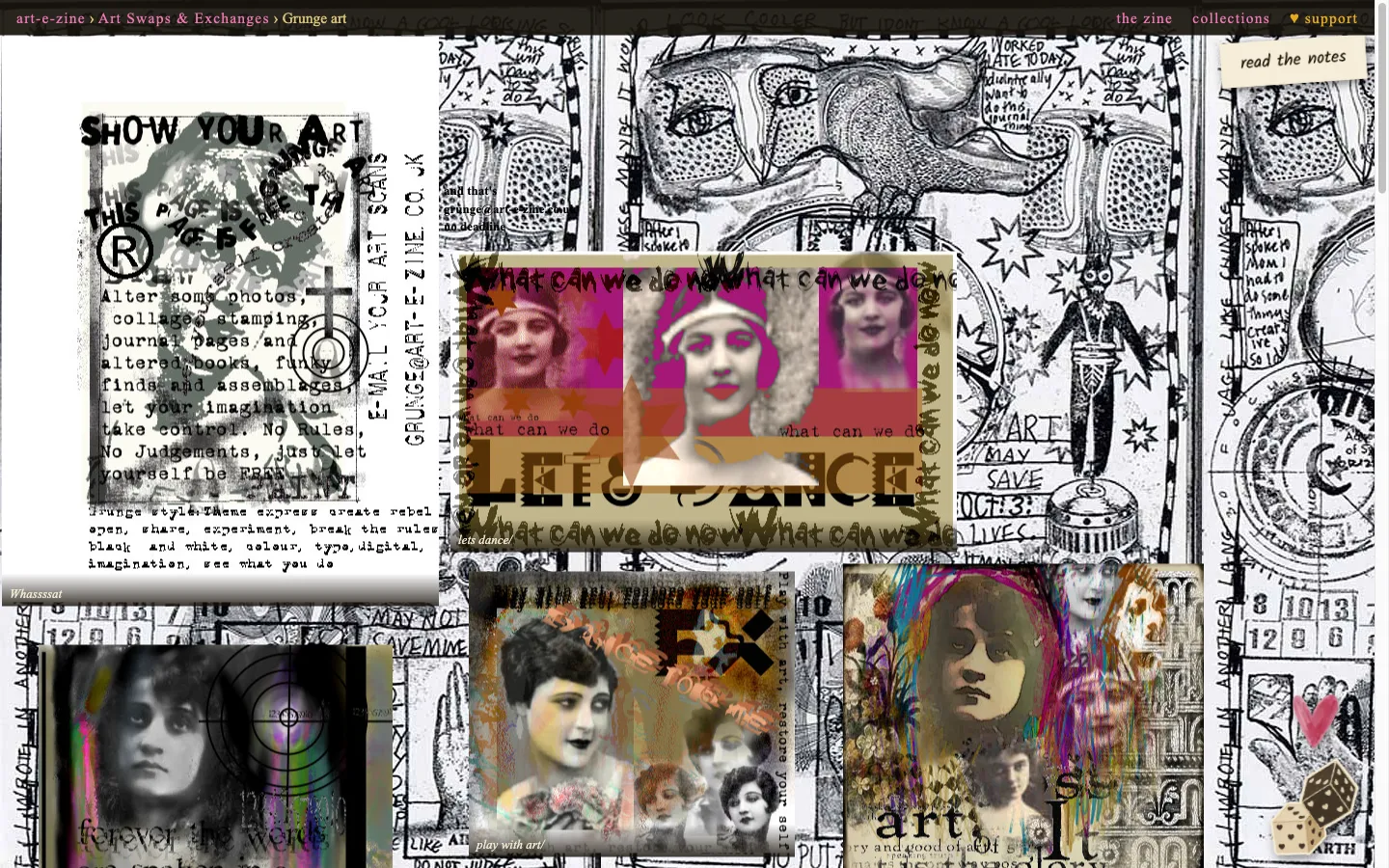 My mum, artist and editor of art-e-zine website screenshot 1