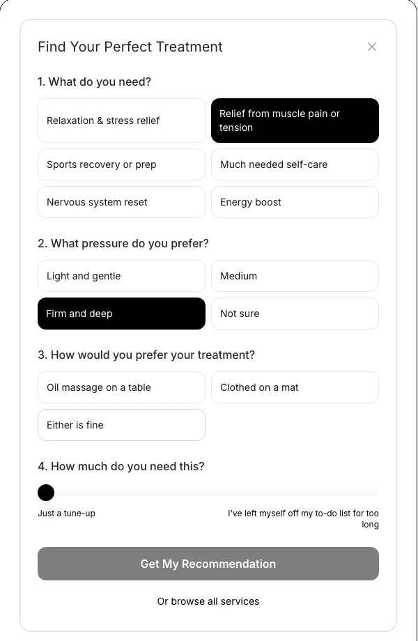 Massage studio, Ede website screenshot 1