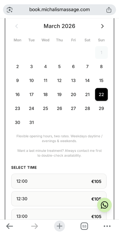 Michalis Massage & Soundhealing mobile screenshot