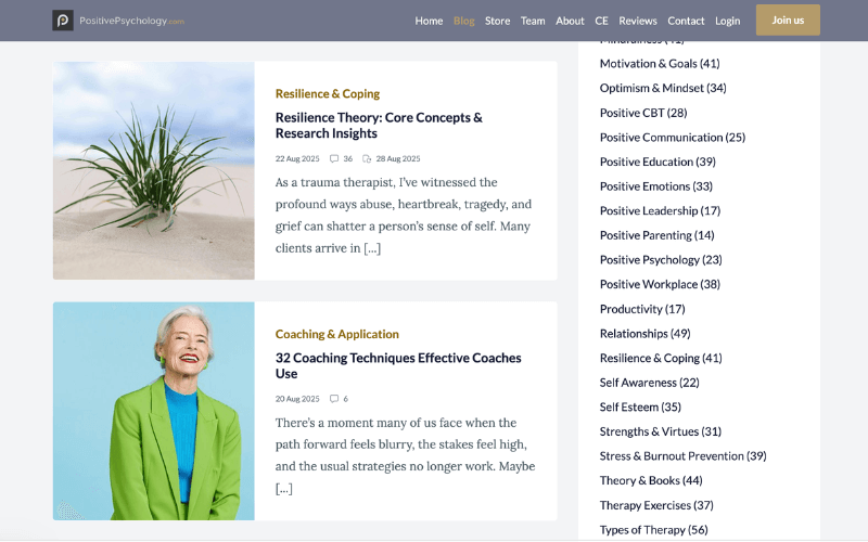 PositivePsychology.com desktop screenshot